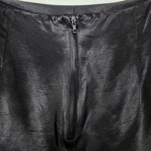 Morbid Threads Black Silky Lace Hem Mini Skirt - Picture 4 of 6